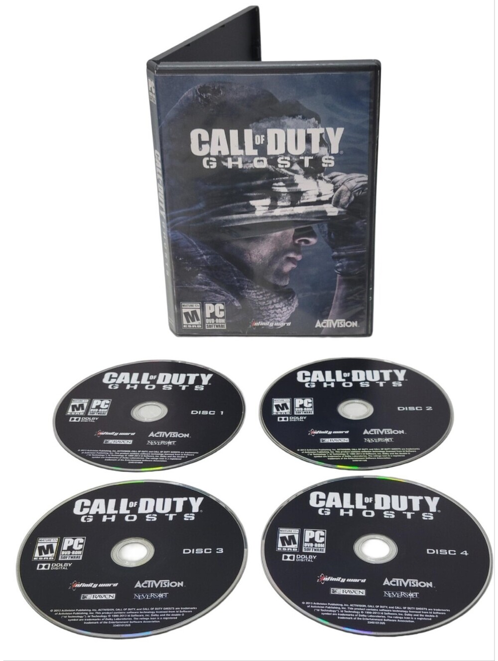 Call of Duty Ghosts PC DVD ROM Game Complete w Discs and Case